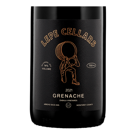 2021 Lepe Cellars Grenache, Zabala Vyds, Arroyo Seco, Monterey