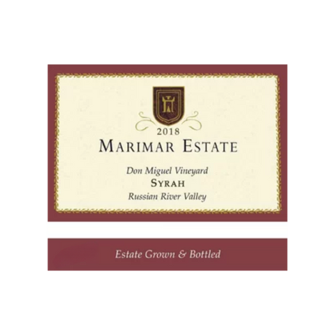 2018 Marimar Estate Don Miguel Vyd Syrah, Russian River Valley