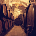 cellar of a california winery