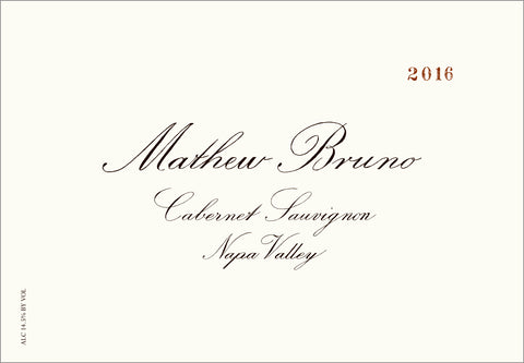 2016 Mathew Bruno Wines Napa Valley Cabernet Sauvignon
