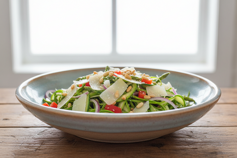 Shaved Asparagus Salad from Myka Estates