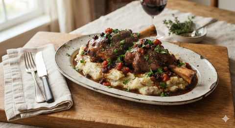 Braised Lamb Shanks from Talisman Vineyards