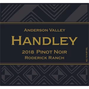 2018 Handley Cellars Pinot Noir, Roderick Ranch, Anderson Valley
