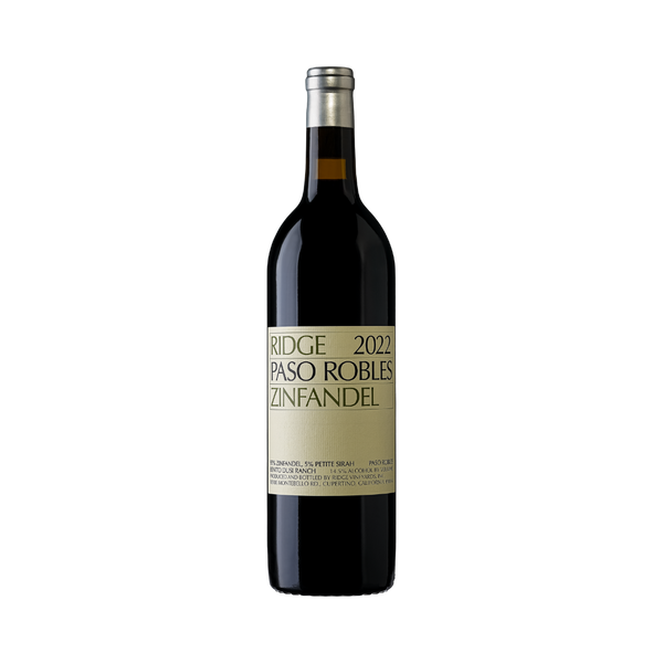 ド　モンタル　RESERVE PERSONNELLE Ridge Vineyards Benito Dusi Ranch Zinfandel Paso Robles CA 2022