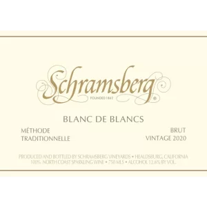 2020 Schramsberg Vineyards Blanc de Blancs Sparkling Wine, North Coast